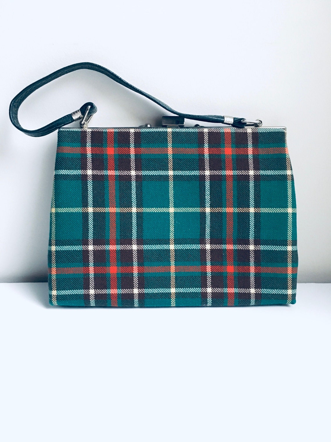 vintage plaid purse