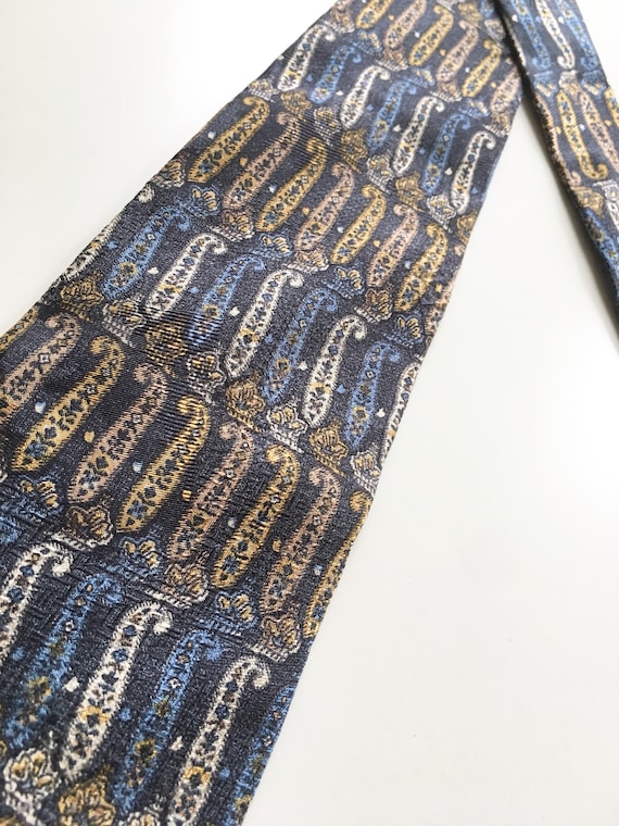 Vintage Christian Dior Monsieur Tie, 100% Silk, Bl