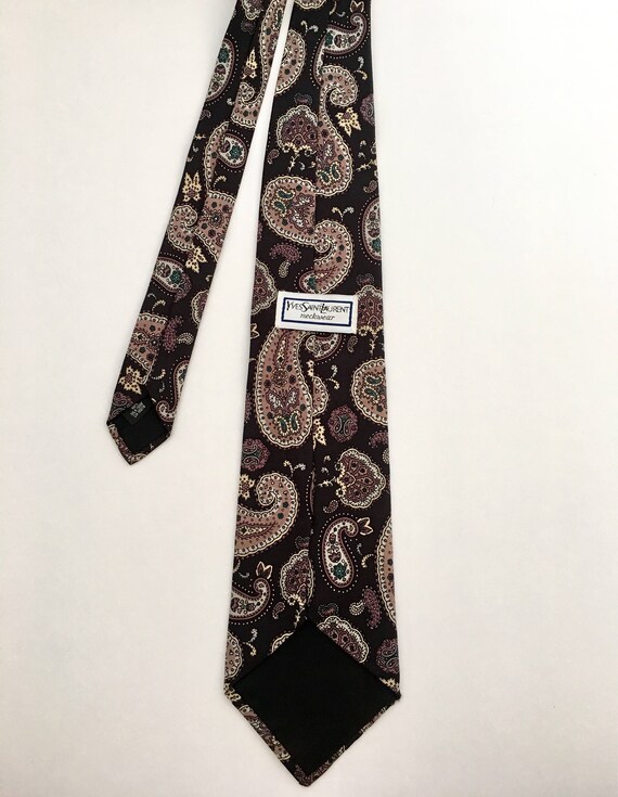Vintage Yves Saint Laurent Neckwear Tie, YSL, Sil… - image 6