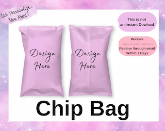 Custom Chip Bag Wrapper | Digital Potato Chip Bag | Printable Party Favor Design for Birthdays,Treat Bag | Personalized Chip Bag