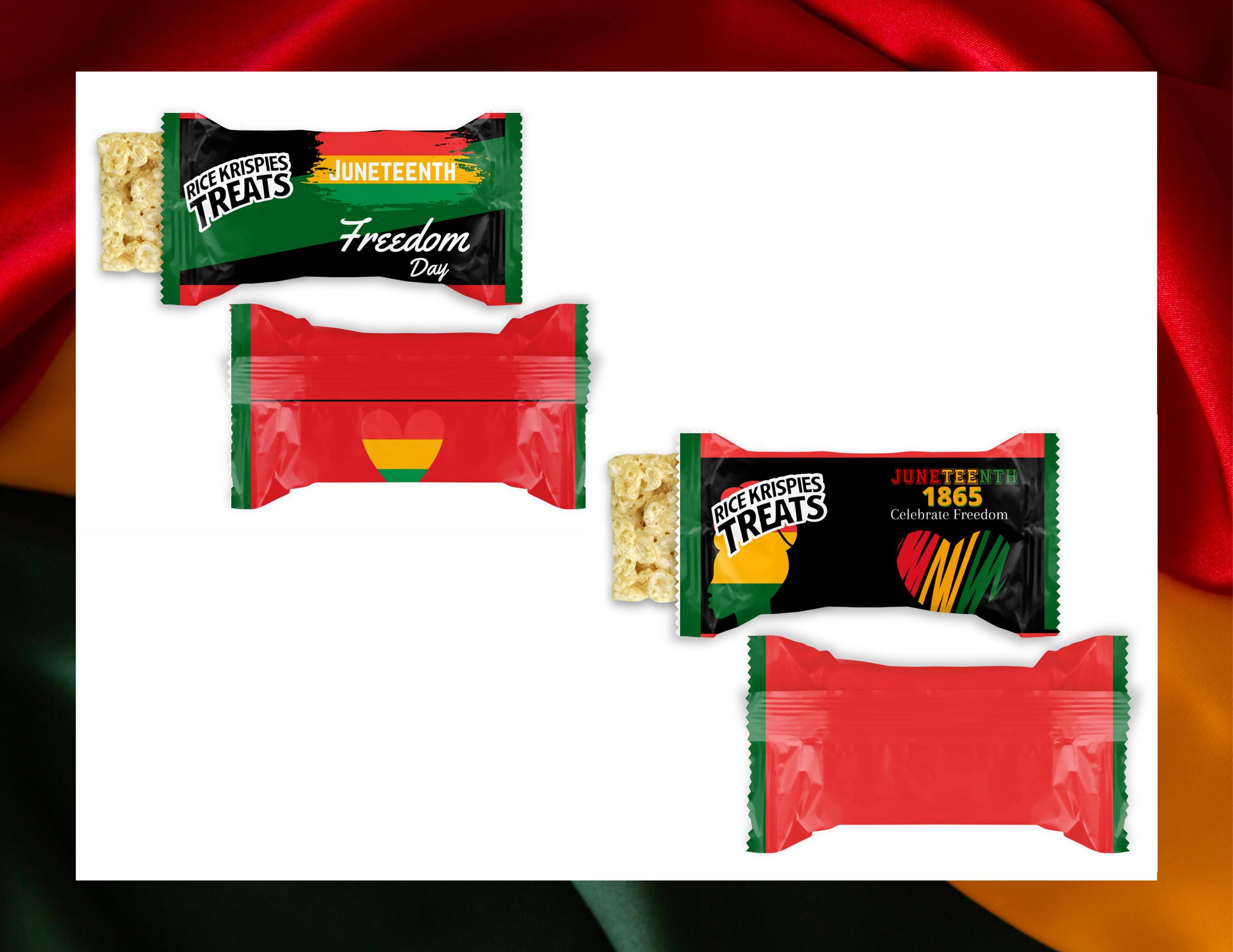Printable Juneteenth Cereal Treat Wrapper, Freedom Day Party Favors ...