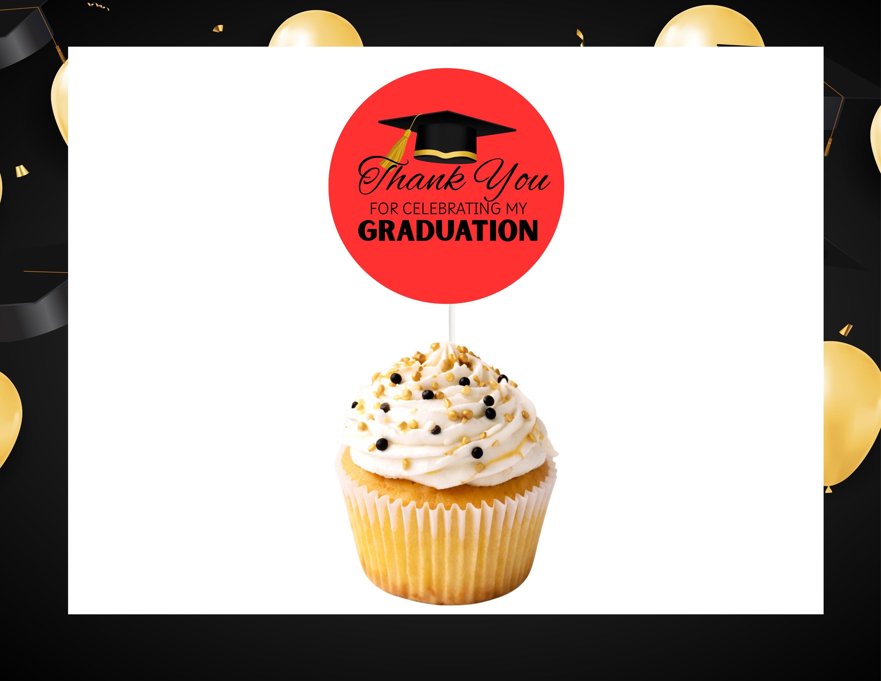 Graduation Thank You Stickers - Printable Round Labels - 2x2 2.5x2.5 ...