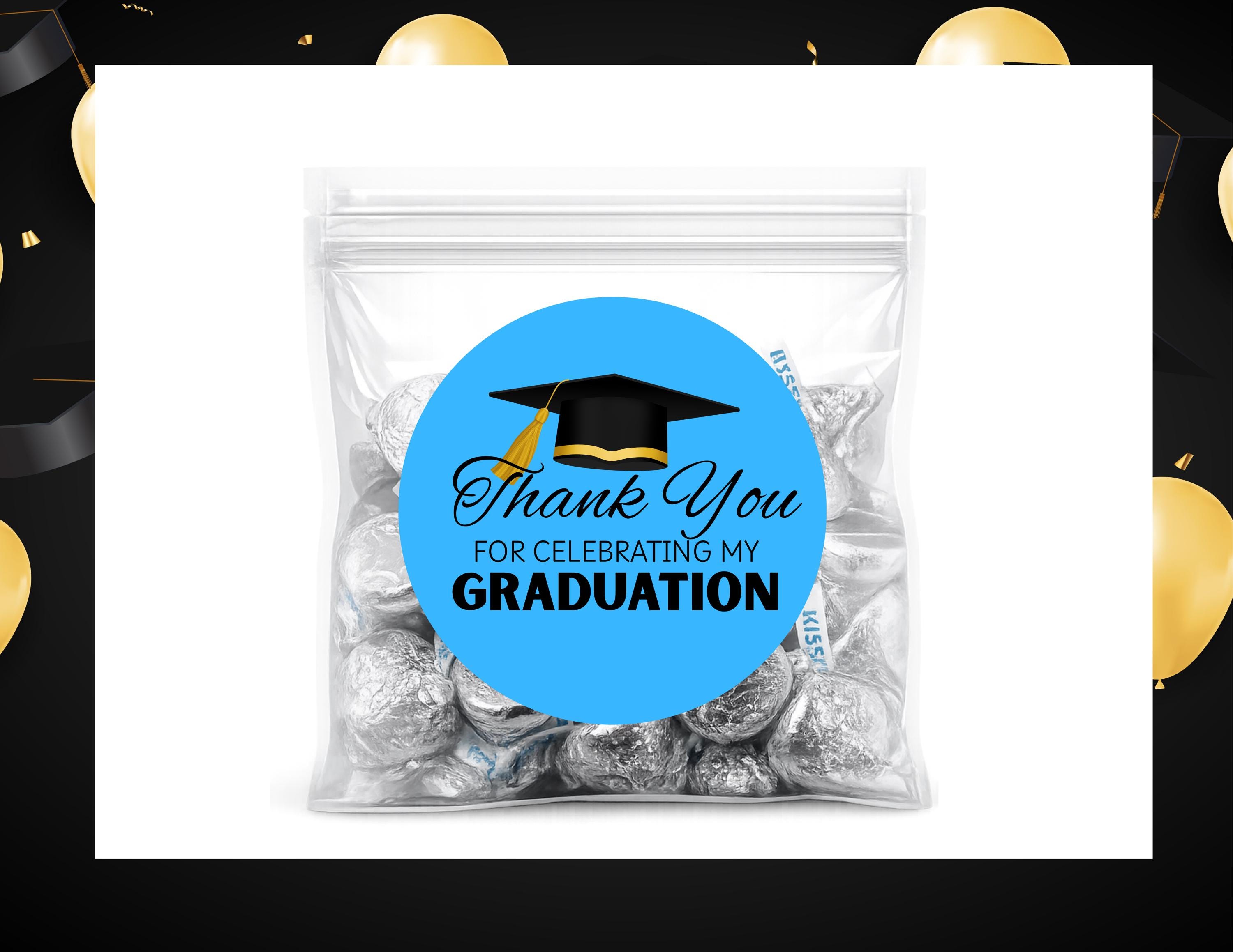 Graduation Thank You Stickers - Printable Round Labels - 2x2 2.5x2.5 ...