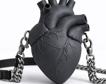 Black Heart Handbag free international shipping.