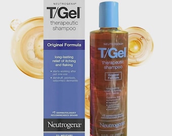 Champú terapéutico Neutrogena T-Gel, tratamiento instantáneo, 250 ml (8.5 fl oz), nuevo, caja sellada.