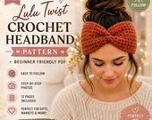 Crochet Headband Pattern PDF | Twisted Ear Warmer Crochet Pattern | Beginner Crochet | Instant Download | Winter Headband Pattern