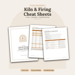 Pottery Kiln Firing Cheat Sheets | Cone Chart, Schedules, Troubleshooting (US Letter A4)