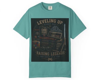 Level Up Raise Legends Retro Gamer Dad T-Shirt | Videospiel Dad Tee