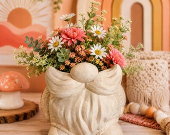 Wichtel-Blumentopf - Succulenter Garten-Dekor, Fantasie-Pflanzenhalter Geschenk, zum Bemalen