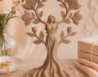 Göttin Blumenschmuck Halter, 3D Gedruckter Baum Ständer, Vanity Decor Organizer