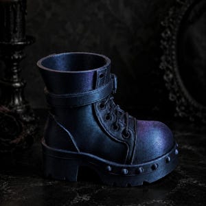 Gothic Combat Boot Black Platform Boot, Alternative Home Decor,Desk Organizer, Goth Gift