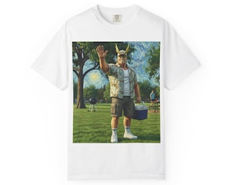 Heavyweight Garment-Dyed Cotton Tee: All Might Dad Illustration