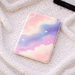 Dreamy Pastel Kindle Case with Cute Sky Clouds, Aesthetic Kindle Paperwhite Cover, Personalized Kindle Case Kobo ClaraCase, Girl Reader Gift