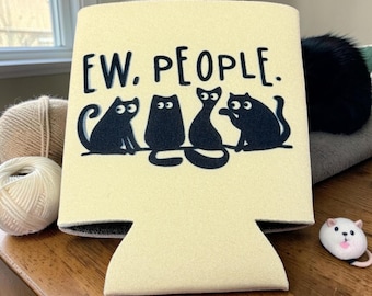 Divertente portabevande a forma di gatto - EW People Portabevande sarcastico per amanti dei gatti