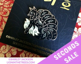 Seconds Sale - BLACK Kumiho Nine-tailed Fox Enamel Pin