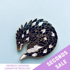 SECONDS SALE - Pangolin Enamel Pin (Ancient Beast Version)