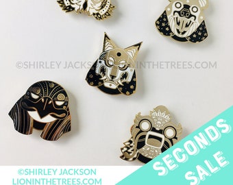 SECONDS SALE - Oracles of the Wild - WISDOM set - Enamel Pins