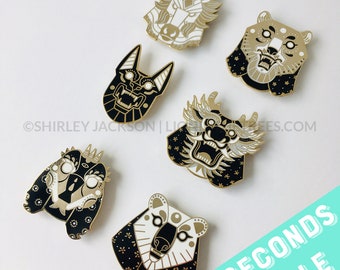 SECONDS SALE - Oracles of the Wild - ELEMENTS set - Enamel Pins