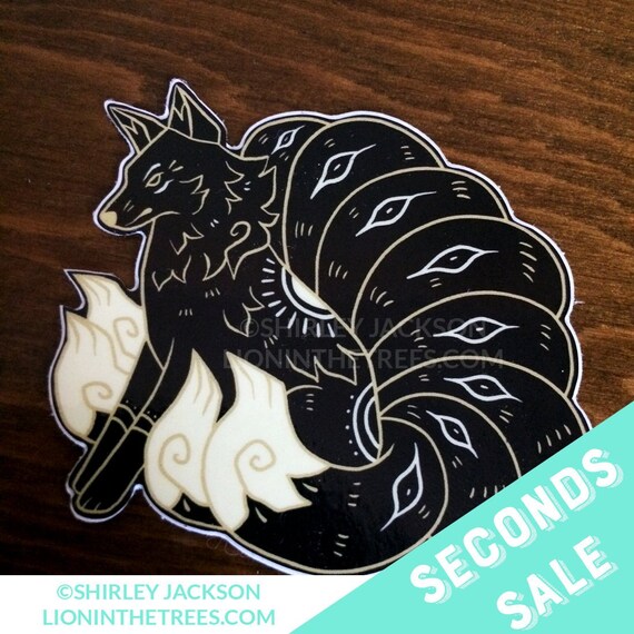 SECONDS SALE BLACK Kumiho Nine-Tailed Fox Sticker