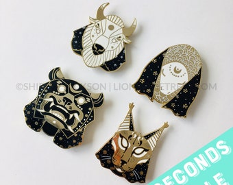 SECONDS SALE - Oracles of the Wild - PROTECT set - Enamel Pins