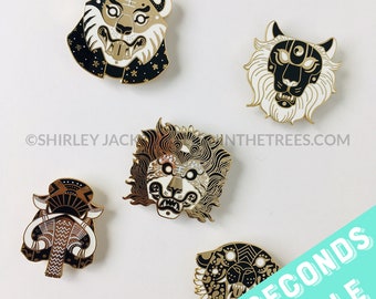 SECONDS SALE - Oracles of the Wild - TITANS set - Enamel Pins