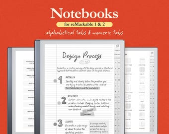 reMarkable 2 Template mit Alphabetischen und Numerischen Tabs (Hyperlinked Pdf)