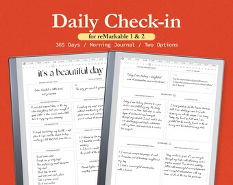 Digitales Dankbarkeits-Tagebuch für reMarkable 2: Mental Gesundheit Self Care Planer, Wellness Planer PDF