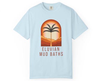 Camiseta unisex teñida con baño de barro de Eluvian (colección Risa Destination) Trek Long Island Fan Swag