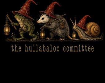 Komitet Hullabaloo PNG, Żaba Opos Ślimak Czarodziej PNG, Domek Cottagecore Animal Digital Download, Projekt stworzenia z Czarownic Lasu