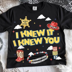 I Knew It I Knew You PNG, Western Cowboy Boots Hat Quote Design, Cute Friendship Matching Sublimation, Retro Cartoon Style Digital Download image 1