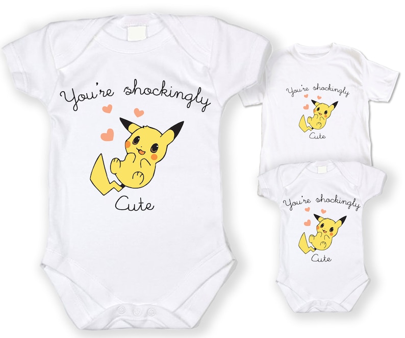 Pikachu You Are Shockingly Cute Onesie T Shirt Etsy