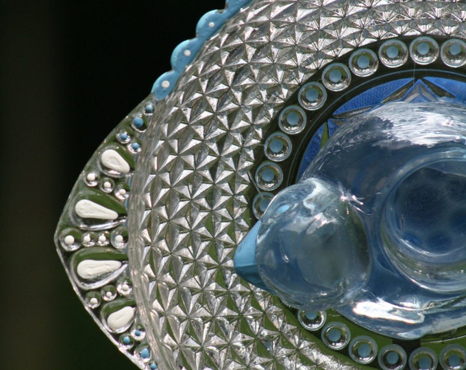 Glass Plate Garden Art Yard Art Sun Catcher on Etsy Etsy