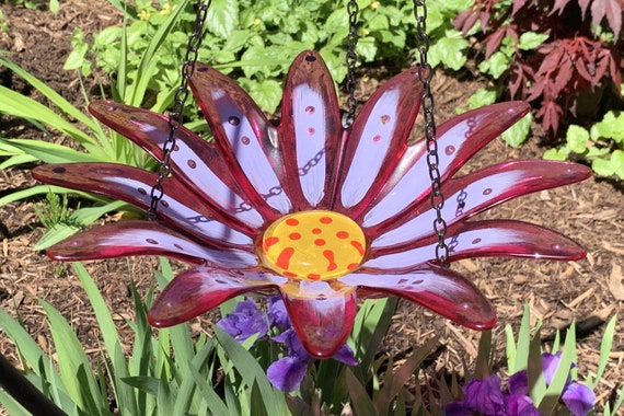 Hanging Colorful Pink Bird Feeder Or Bird Bath Etsy