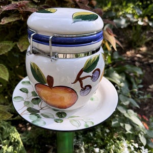 Garden TOTEM Made with Recycled Glassware by GlassBlooms on Etsy