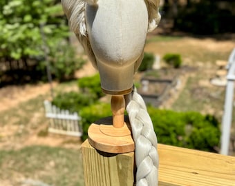 Ice Queen Inspired Wig – Platinum Blonde Side Braid Cosplay Performance Wig