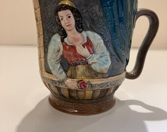 Vintage Beswick 1215 Juliet Mug Shakespeare Romeo and Juliet Sweet Sorrow Tankard