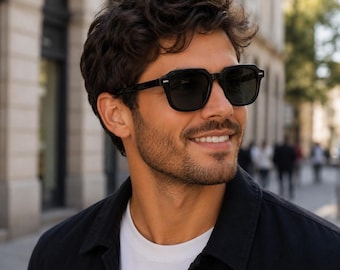 Occhiali da sole neri oversize quadrati | Stile minimalista di lusso Y2K | Occhiali da sole unisex alla moda per l'estate