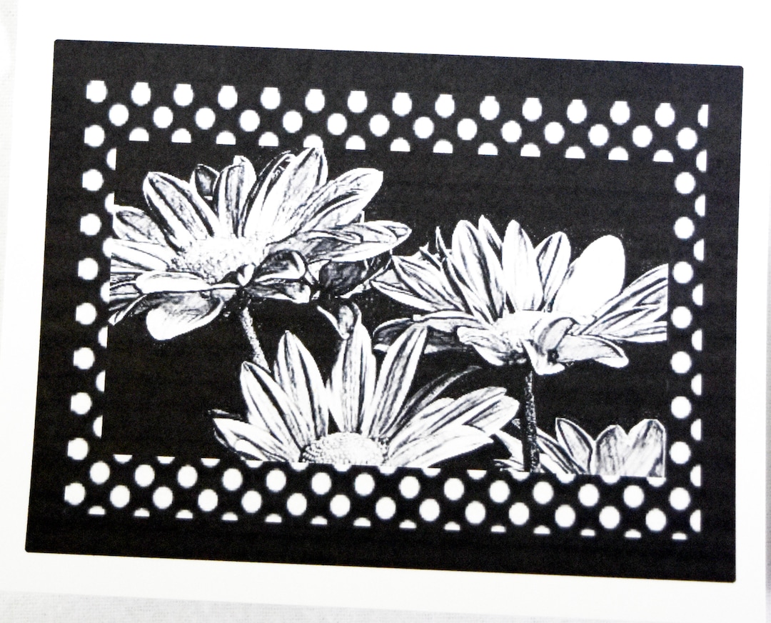 One Pencil Drawing of a Flower - Notecards - Etsy