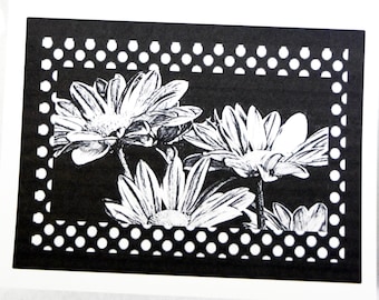One Pencil Drawing of a Flower - Notecards