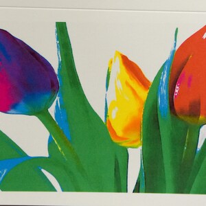 Painted Tulips with a Pop of Color