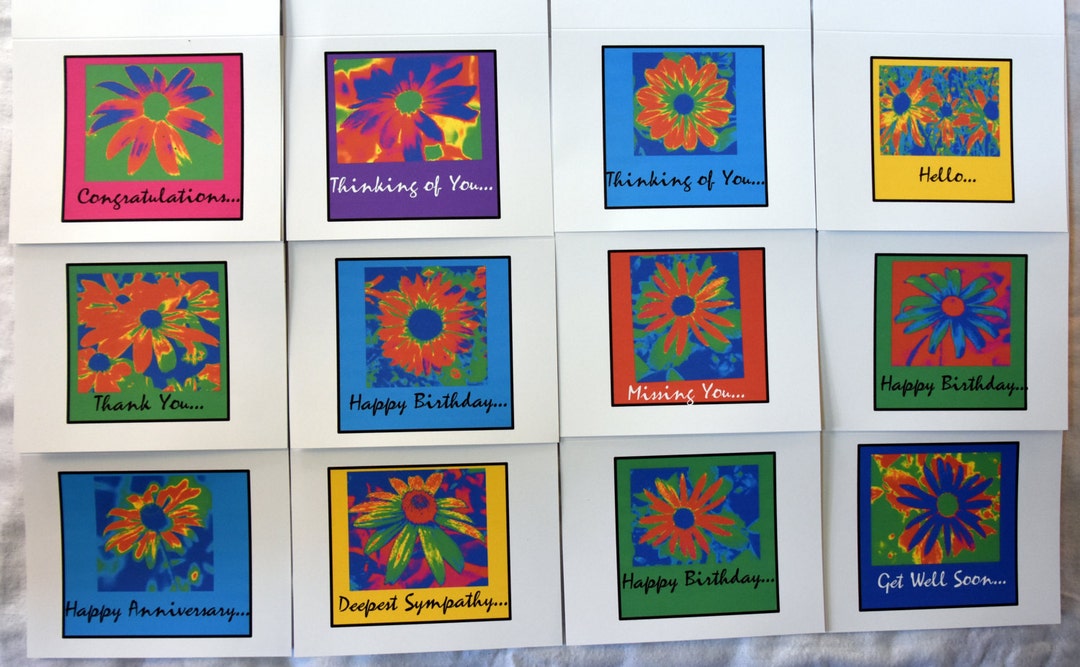 Artistic Flower Notecards for All Occasions - Etsy