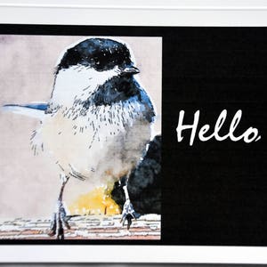 Aquarelles de Mésange dire Bonjour - cartes de correspondance