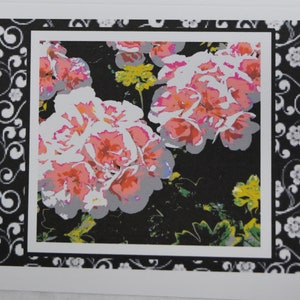 Painted Geranium Flowers for You to Smile at - Notecards