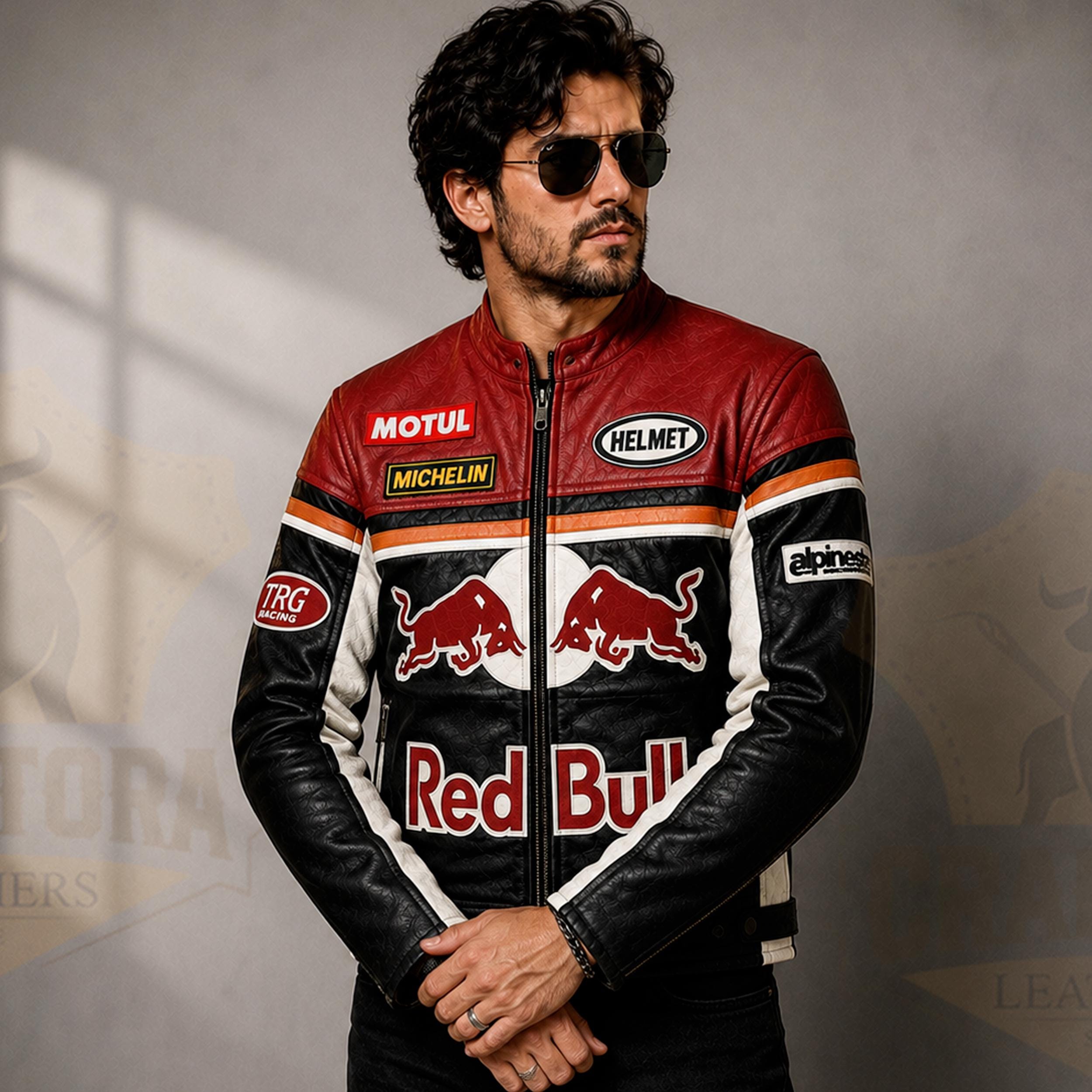 Red Bull Racing Leather Jacket - Etsy