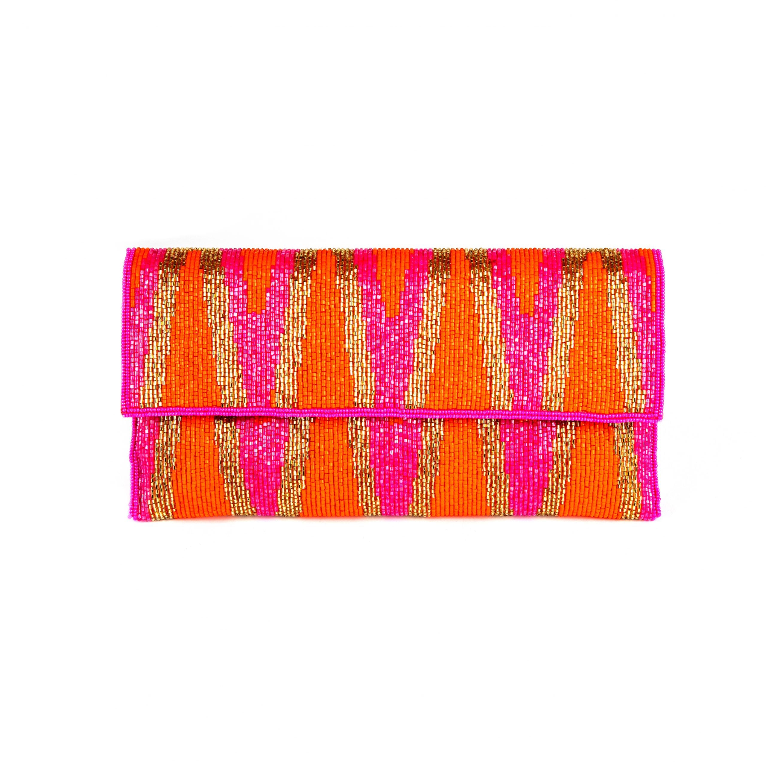 Victoria Ikat Bag Magenta/Green