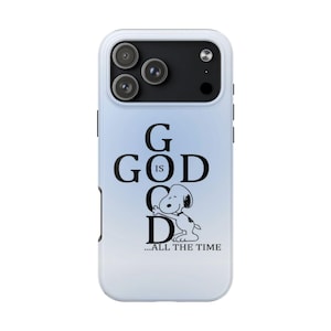 Gud är god telefonskal | Snoopy-trosdesign, kristen bibelaccessoar