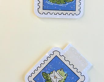 Frog Magnetic Bookmark | Holographic Pond Notes Page Marker