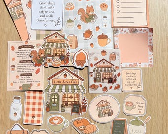 Journaling snail mail  Little Acorn Cafe Journaling Kit September collection