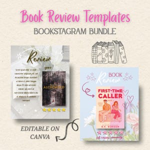 Ensemble de modèles de toile Bookstagram, critiques de livres