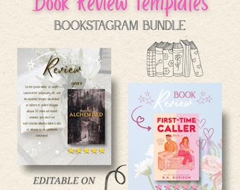Bookstagram Canva Template Bundle, Book Reviews